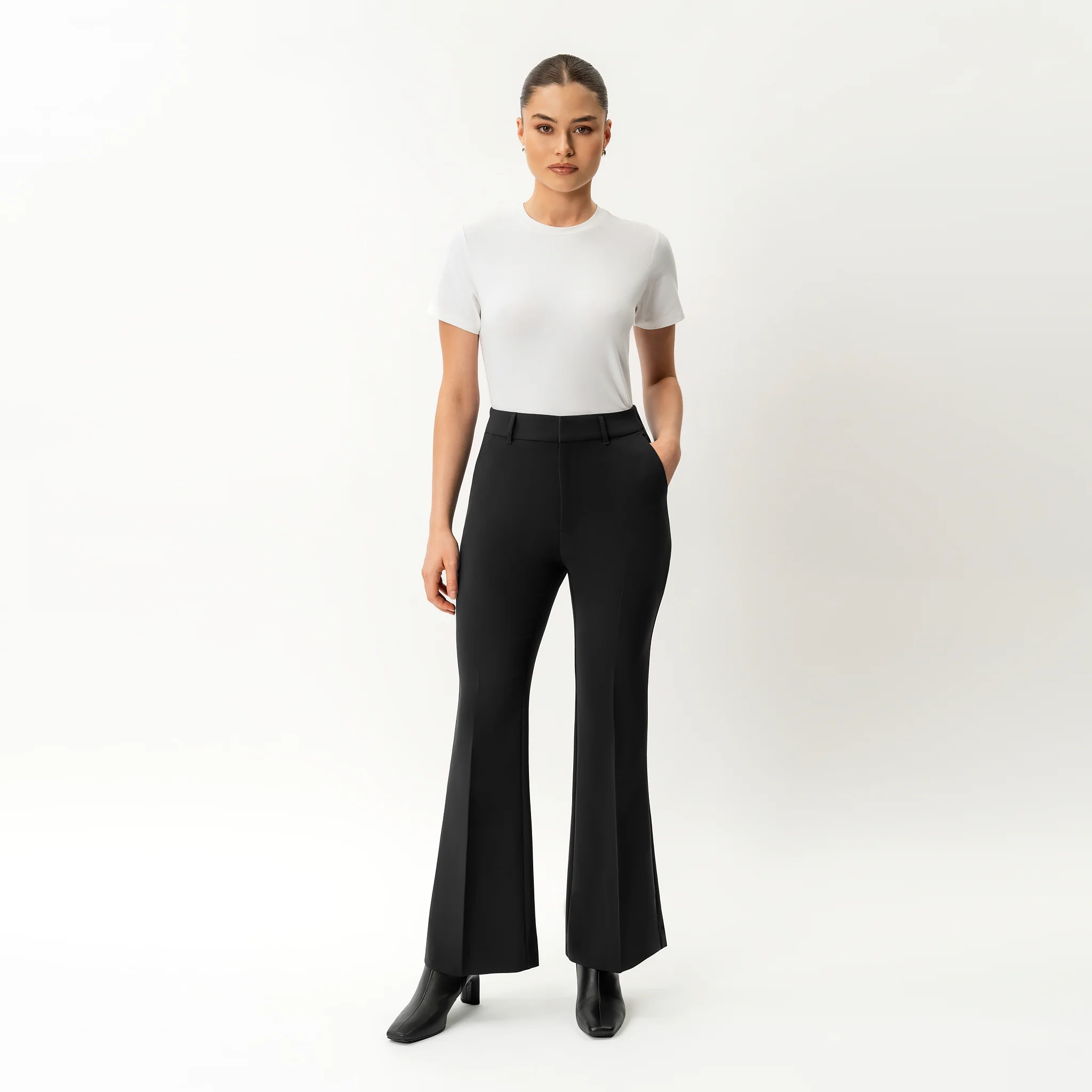 Crepe Bootcut Trouser - Image 5
