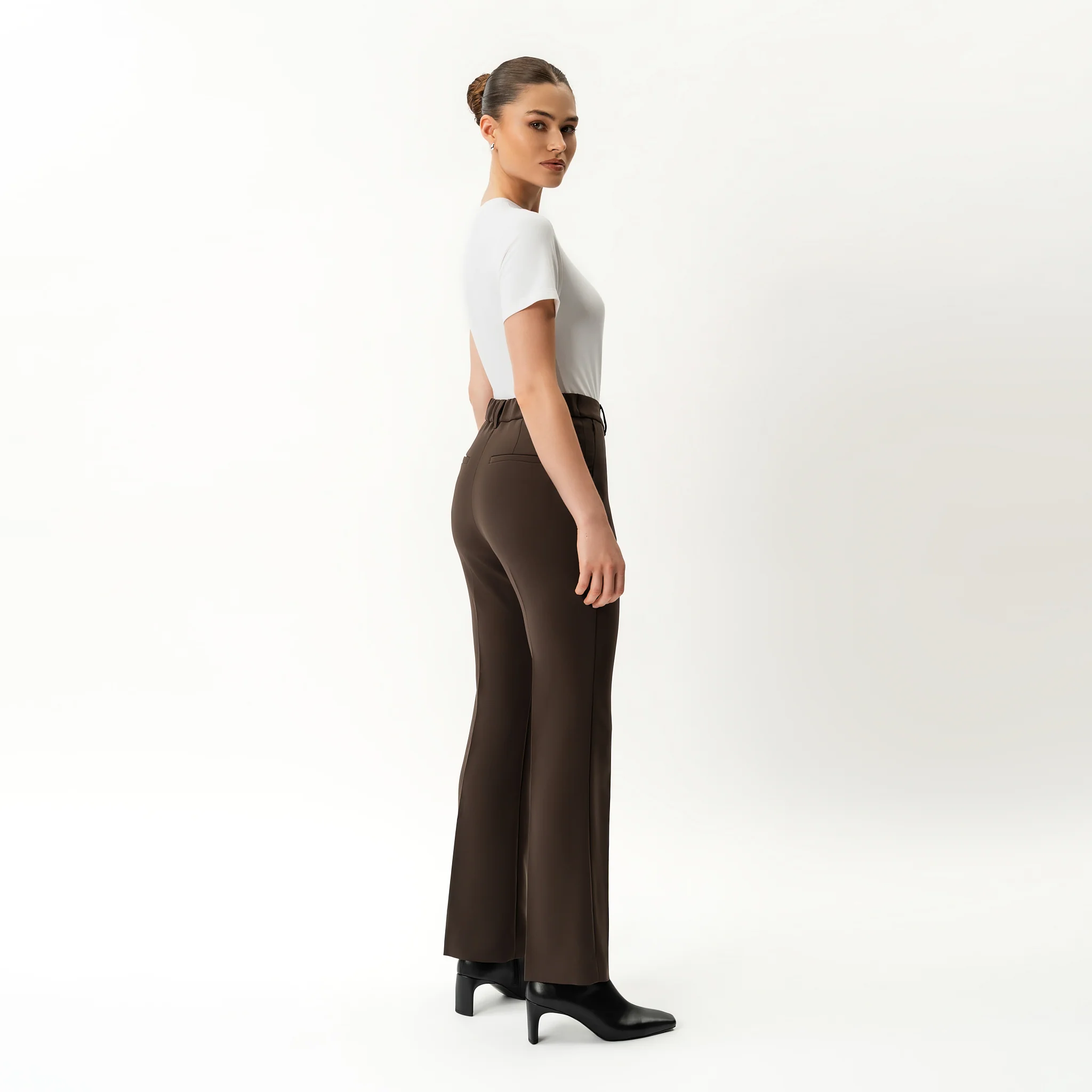 Crepe Bootcut Trouser - Image 3