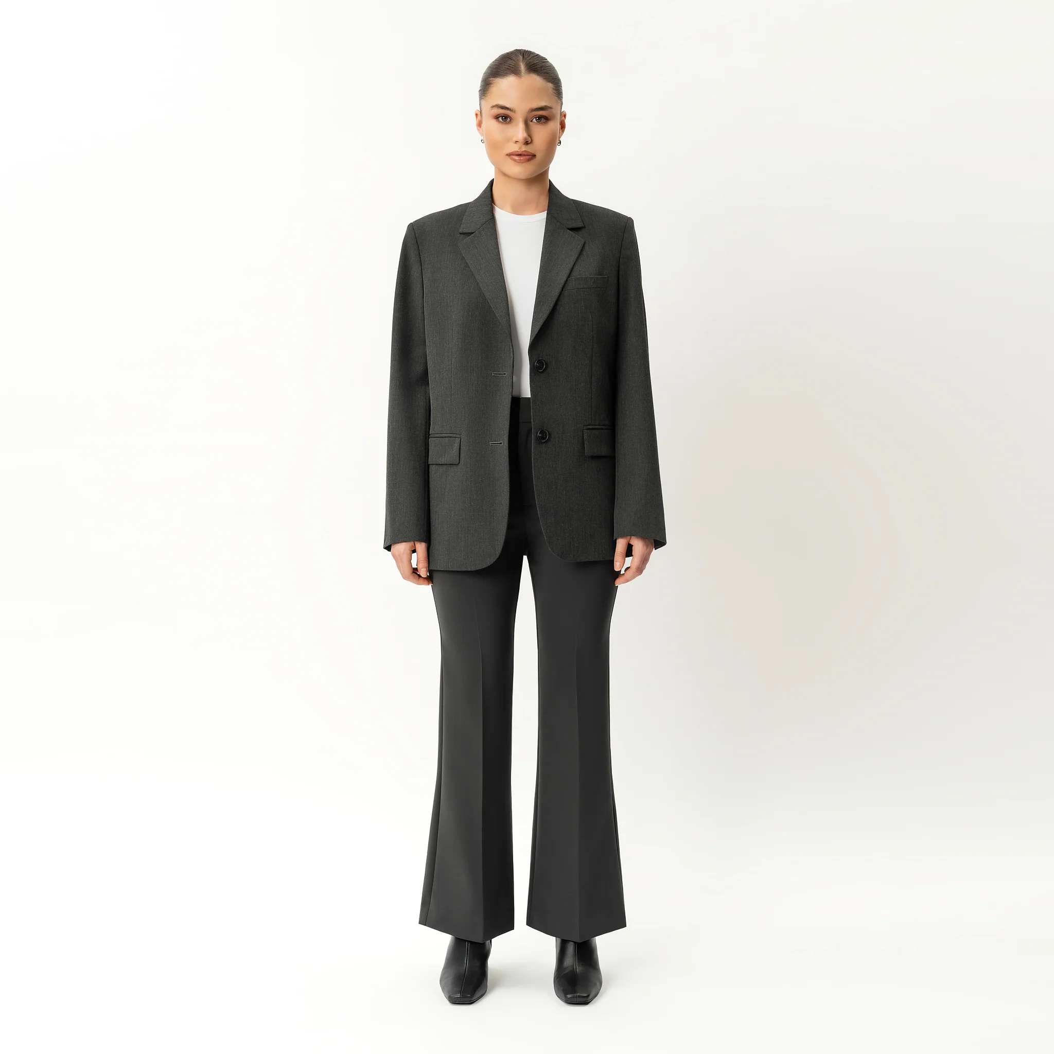 Crepe Bootcut Trouser - Image 2