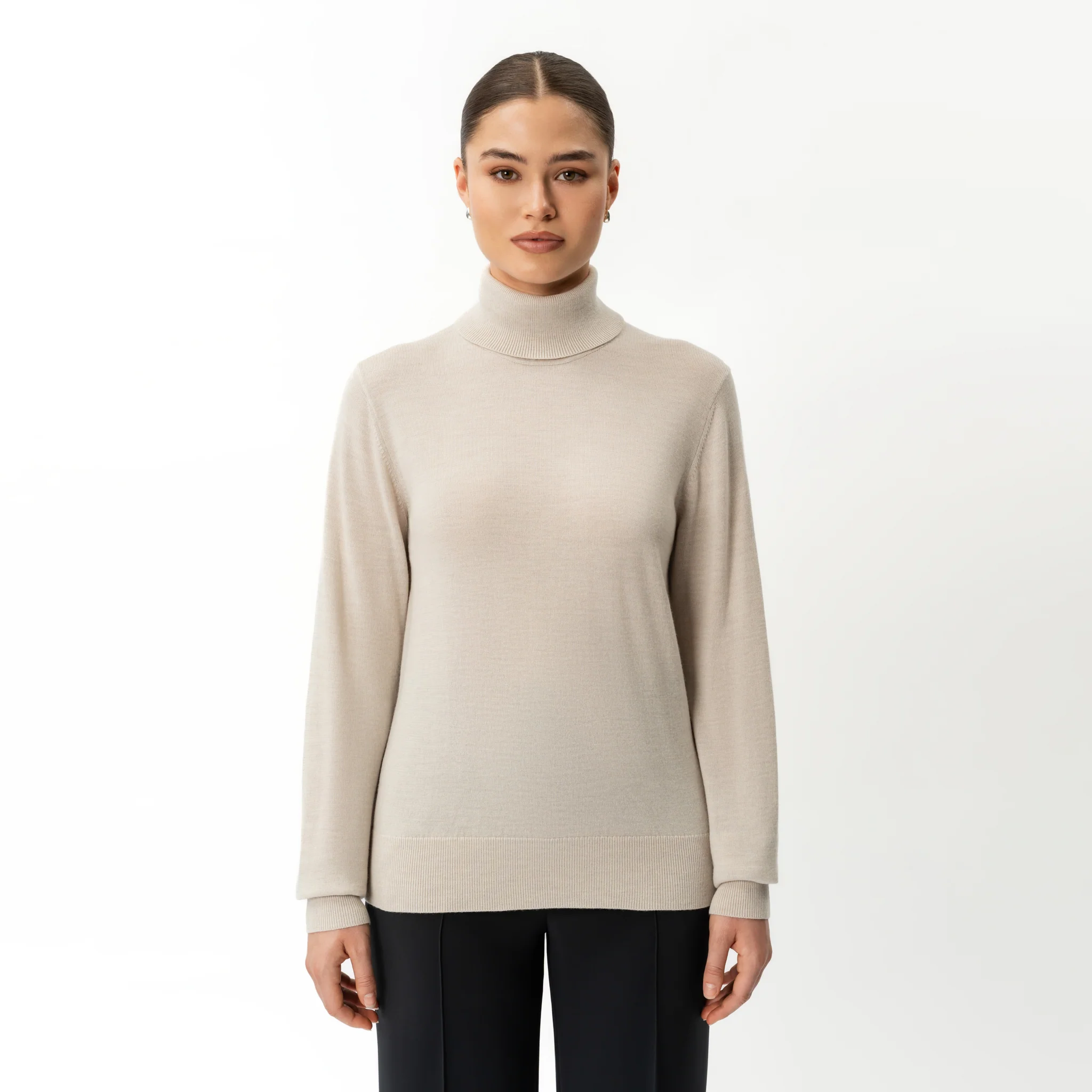 Merino Wool Relaxed Turtleneck