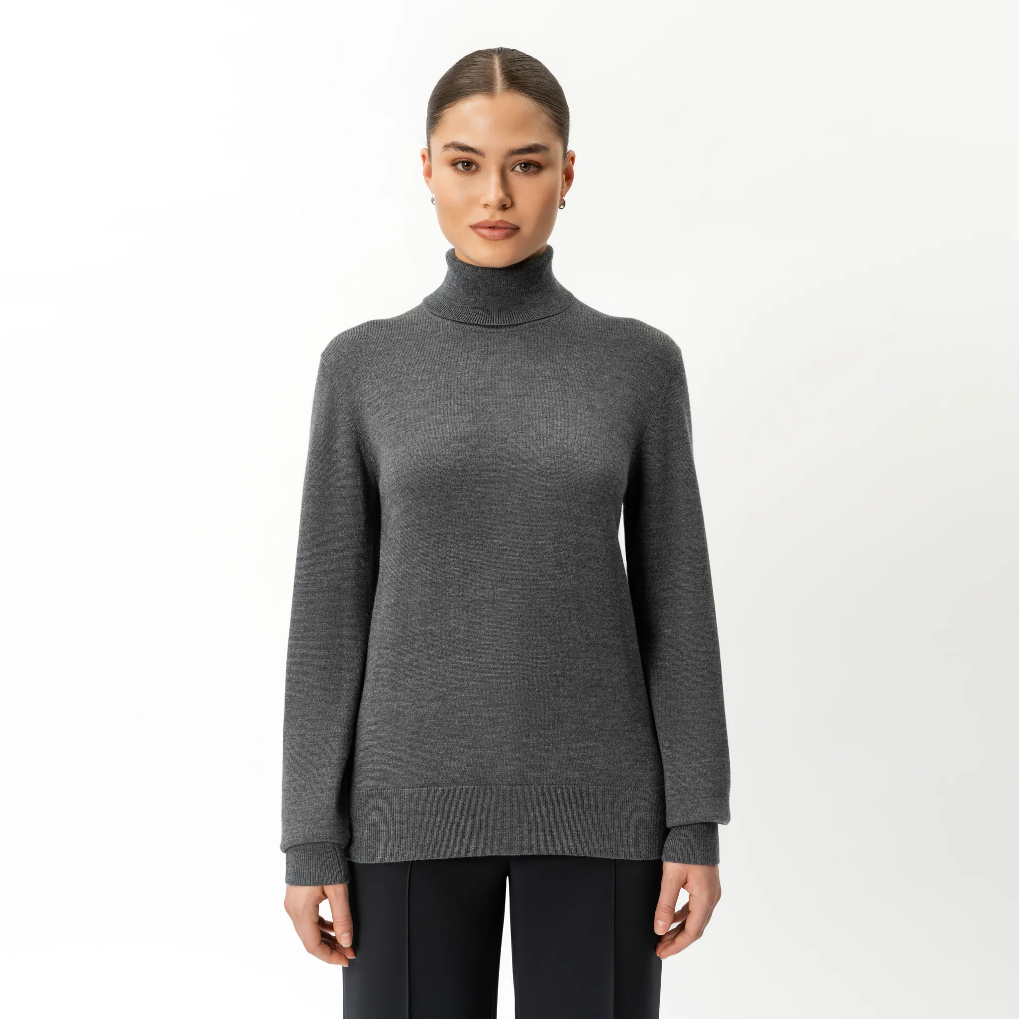 Merino Wool Relaxed Turtleneck