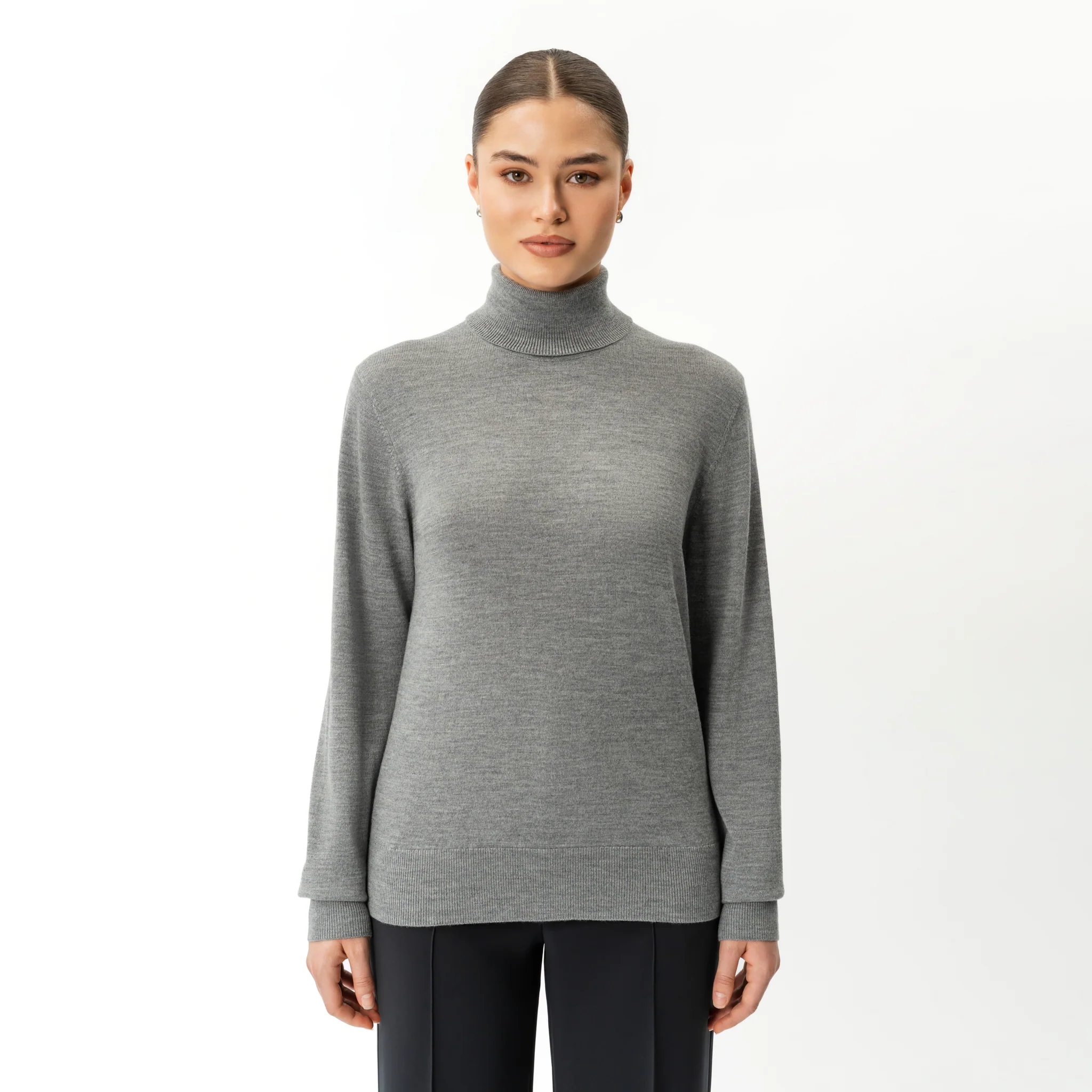 Merino Wool Relaxed Turtleneck