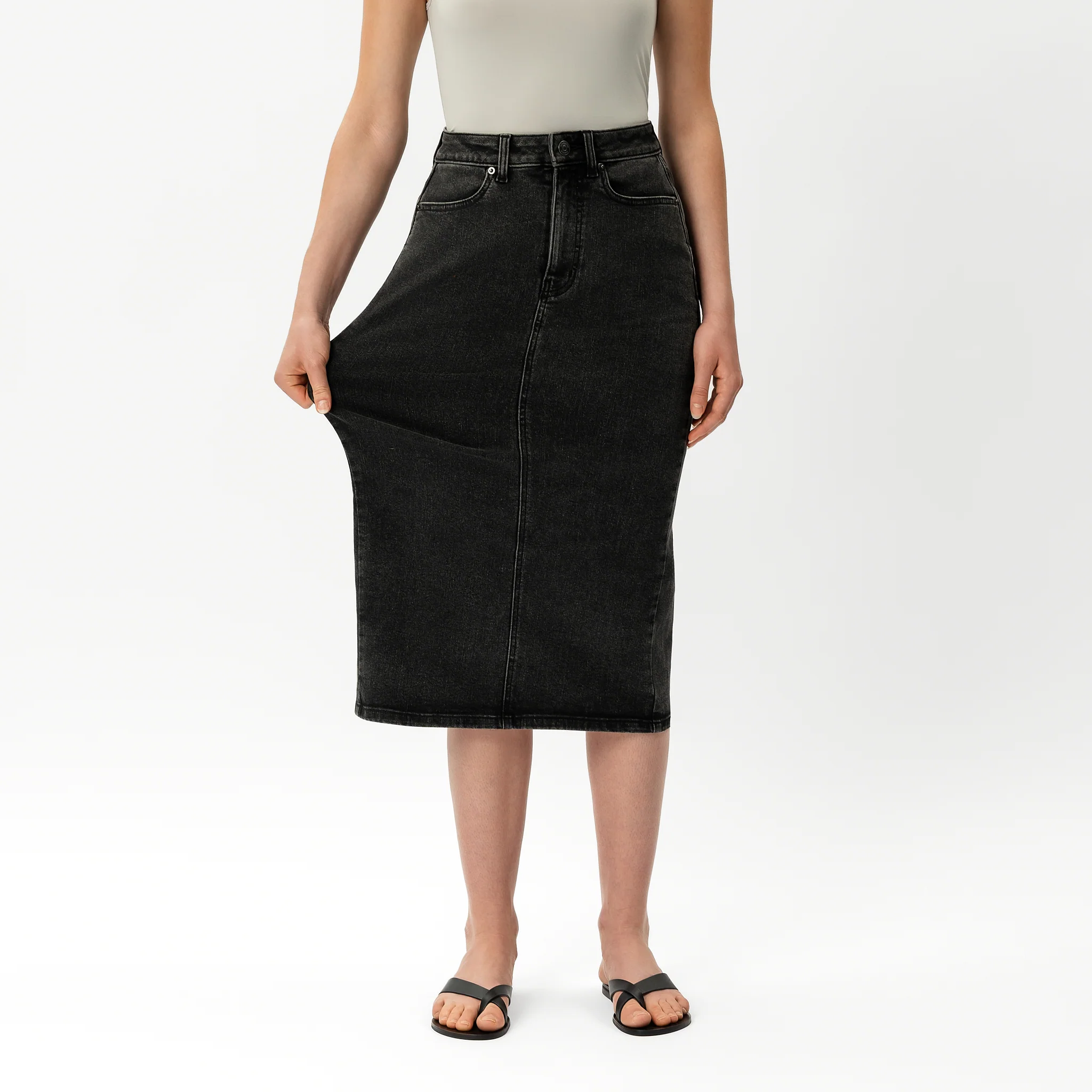 Stretchy ComfortDenimâ„¢ Skirt - Image 4
