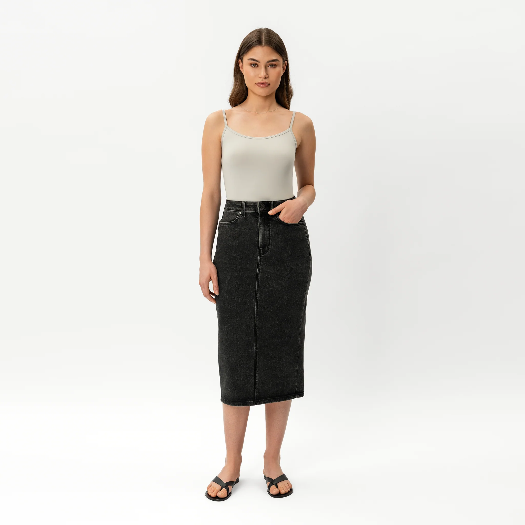 Stretchy ComfortDenimâ„¢ Skirt - Image 5