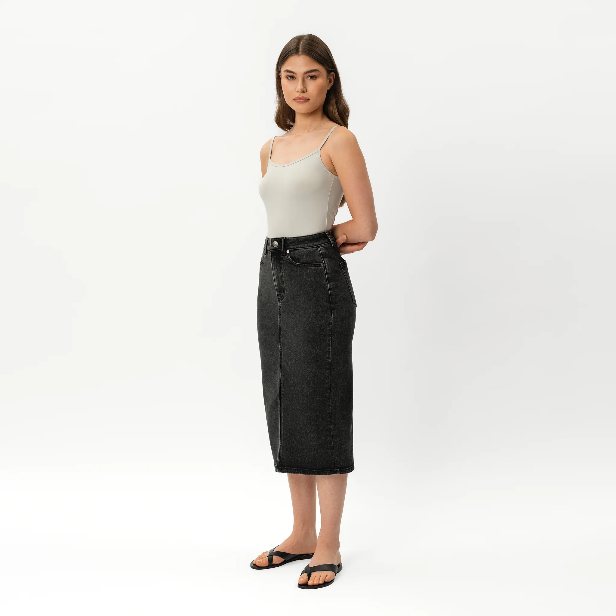 Stretchy ComfortDenimâ„¢ Skirt - Image 6