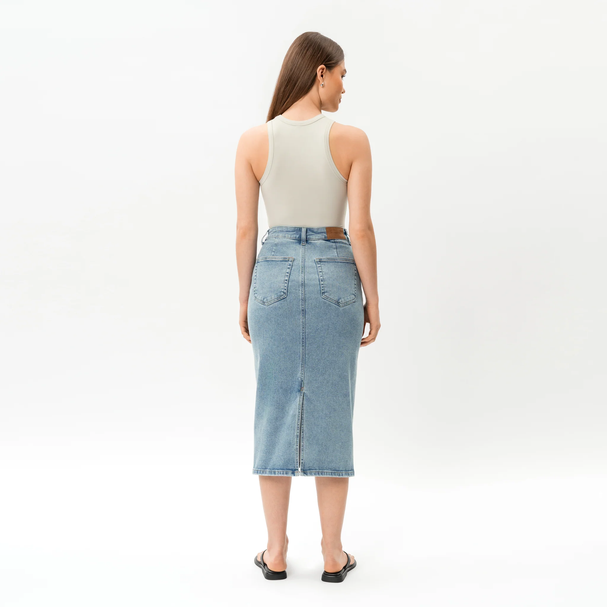 Stretchy ComfortDenimâ„¢ Skirt - Image 5