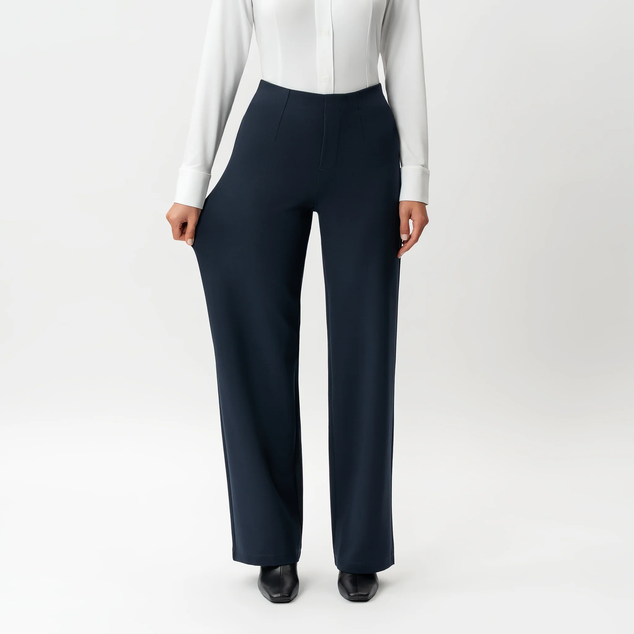 Tailored Ponte Relaxed Trouser - Image 3