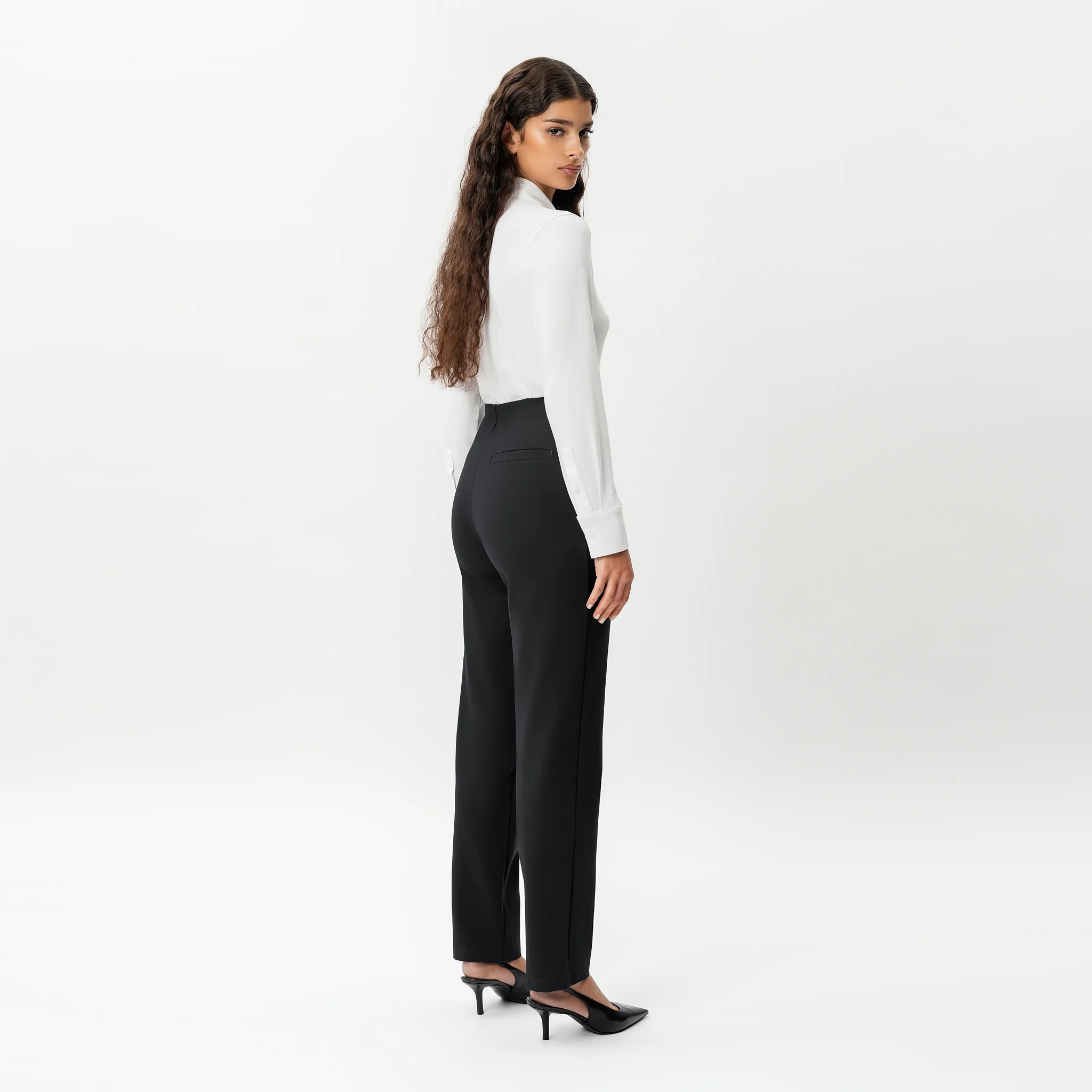Tailored Ponte Straight Trouser - Image 5