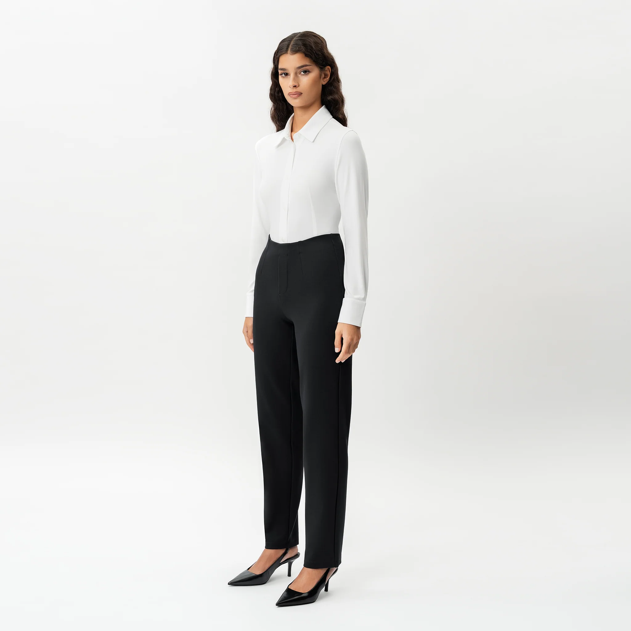Tailored Ponte Straight Trouser - Image 6